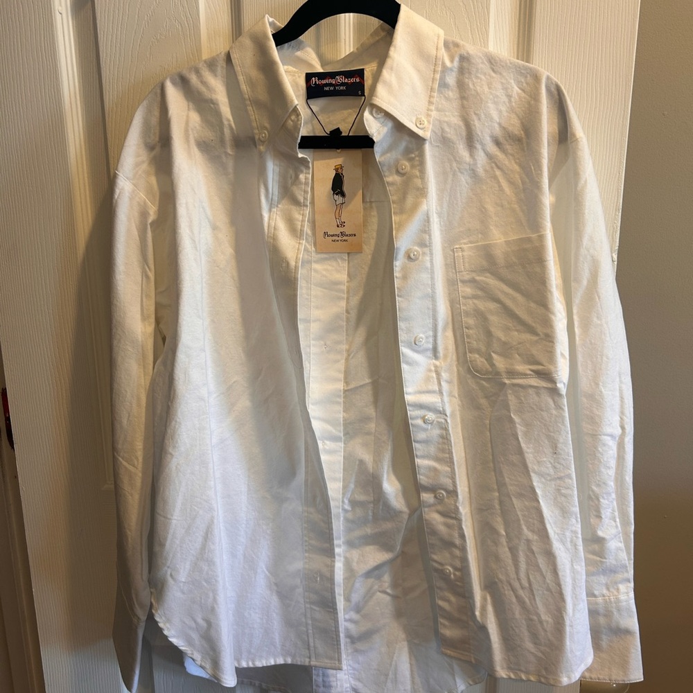 Rowing Blazers White Button-Down Cotton Shirt w/buttons down back too